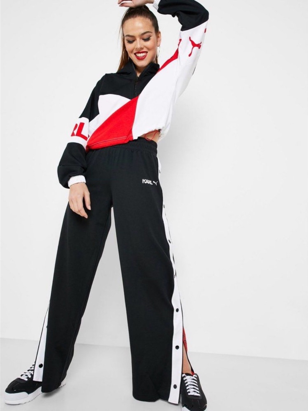 Puma X Karl Lagerfeld Wide Leg Track Pants